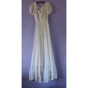 Floral gunne sax dress!